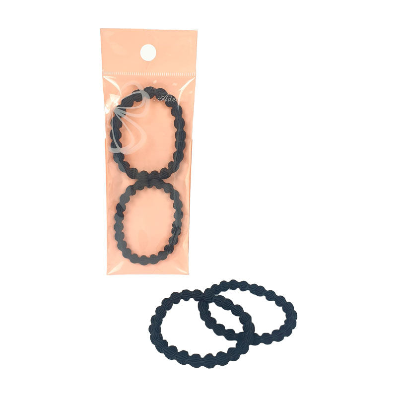 BAdeline Wave Hair Elastics Reduced Hair Breakage 2P Wave Hair Elastics, Reduced Hair Breakage, Gentle Hair Ties, Korean Hair Accessories, Crease-Free Ponytail, Seamless Hair Bands, Hair Health Support