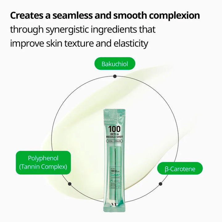 VT Cosmetics Reti-A Reedle Shot 100 Vitamin A Bakuchiol 2mlx10ea