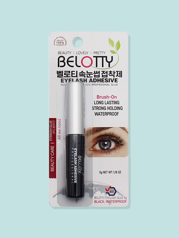 Belotty Eyelash Adhesive - Waterproof Long Lasting Strong Hold Eyelash Adhesive, False Lashes, Waterproof Lash Glue, Strong Hold Adhesive, K-Beauty Eye Accessories, Lash Application, Belotty Lashes