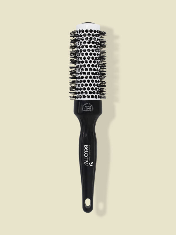 Belotty Thermal Brush Ceramic Barrel Hair Smoothing and Frizz Reducing Thermal hair brush, Ceramic barrel brush, Frizz reduction tool, Hair smoothing accessory, K-beauty hair care, Moisture retention styling, Healthy hair styling
