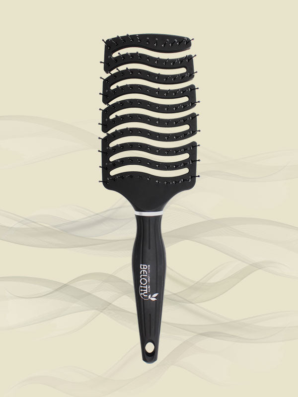 Belotty Vented Brush - Detangling and Scalp Massage with Nylon Pins Detangling Brush, Scalp Massage Tool, Vented Hairbrush, K-Beauty Hair Accessories, Hair Detangler, Faster Hair Drying, Scalp Health