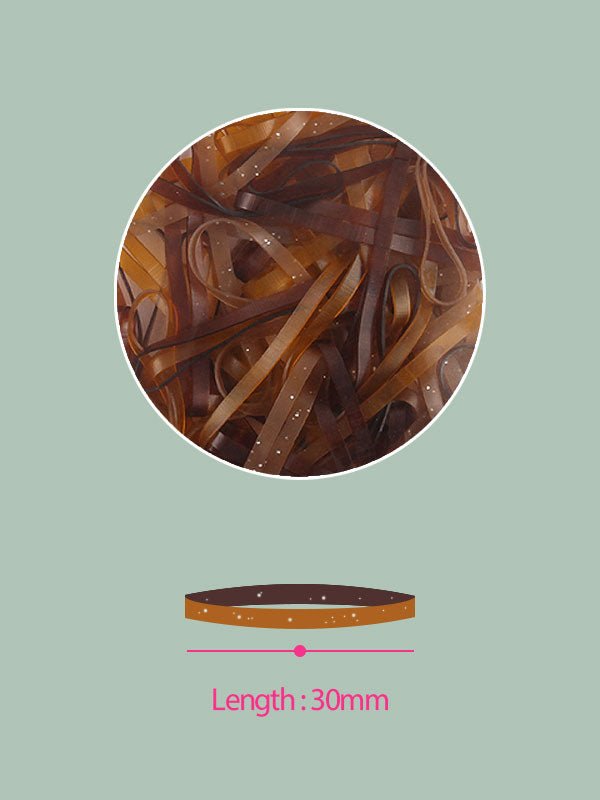 Belotty Elastic Hair Tie Brown Durable Flexible Gentle Hold 100 Pack Accessories 2