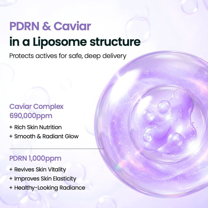 Biodance Caviar PDRN Liposome Bubble Booster 95ml Serum & Ampoule 5