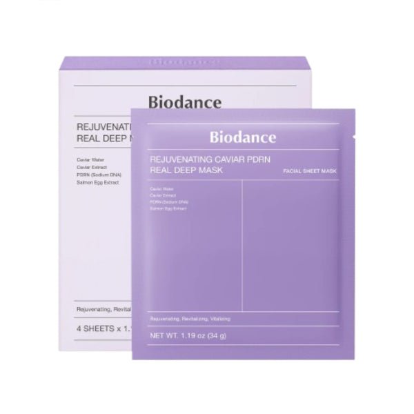 BIODANCE Rejuvenating Caviar PDRN Real Deep Mask 4Pcs/box Sheet Mask 1