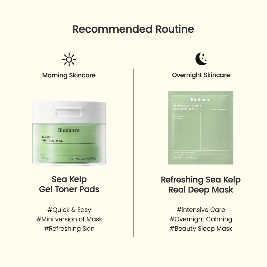 BIODANCE Sea Kelp Gel Toner Pads 60 Pads Health & Beauty 10