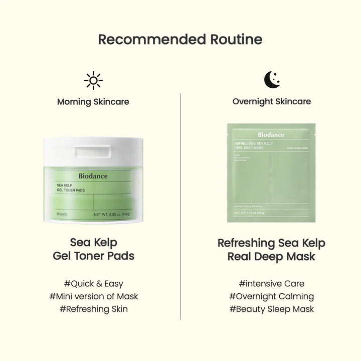 BIODANCE Sea Kelp Gel Toner Pads 60 Pads Health & Beauty 10