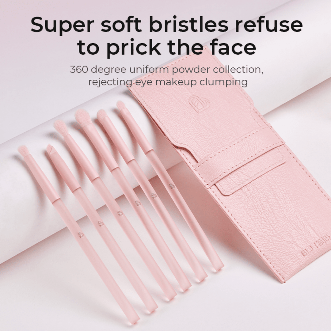 BLJ COSMETICS Eye Brush Set 6pcs Brush & Cleaning Tools 5
