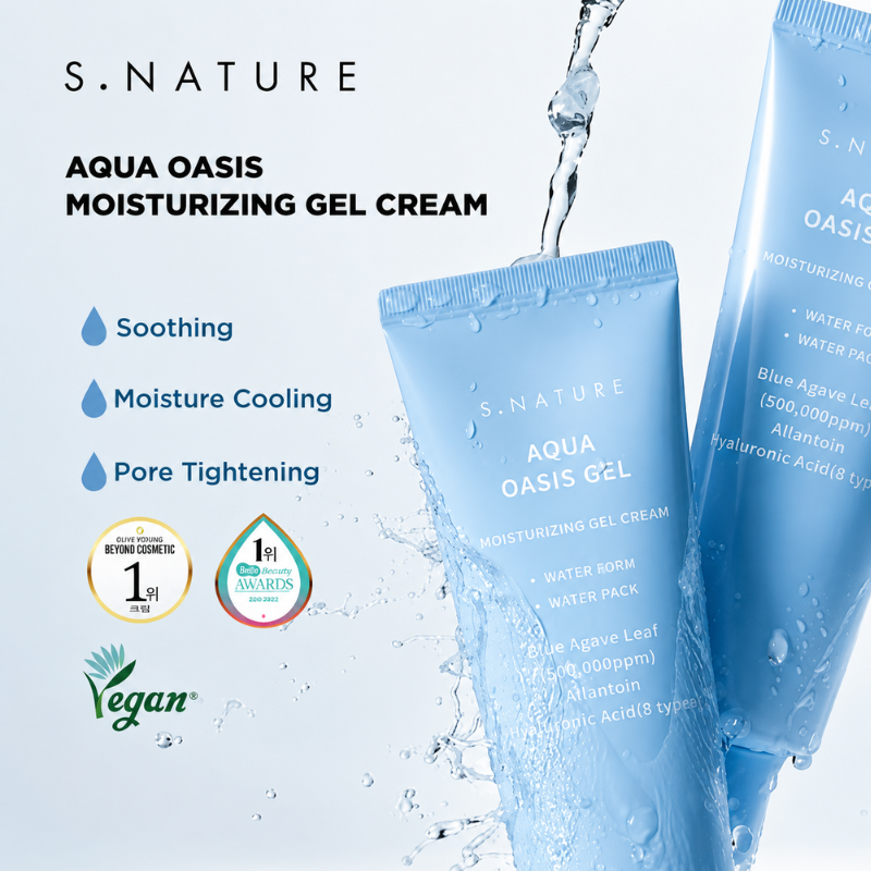 S.Nature Aqua Oasis Moisturizing Gel 80ml SKIN CARE, Moisturizers, Facial Moisturizers
