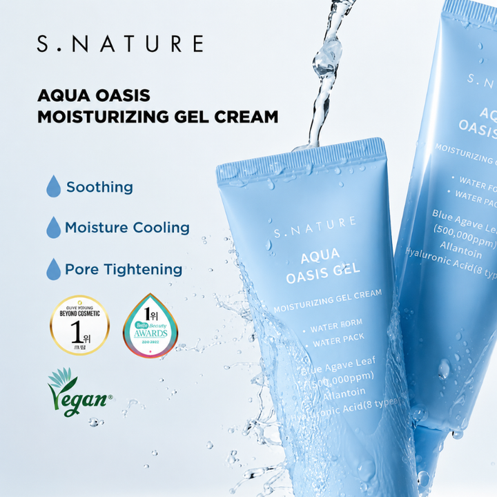 S.Nature Aqua Oasis Moisturizing Gel 80ml SKIN CARE, Moisturizers, Facial Moisturizers