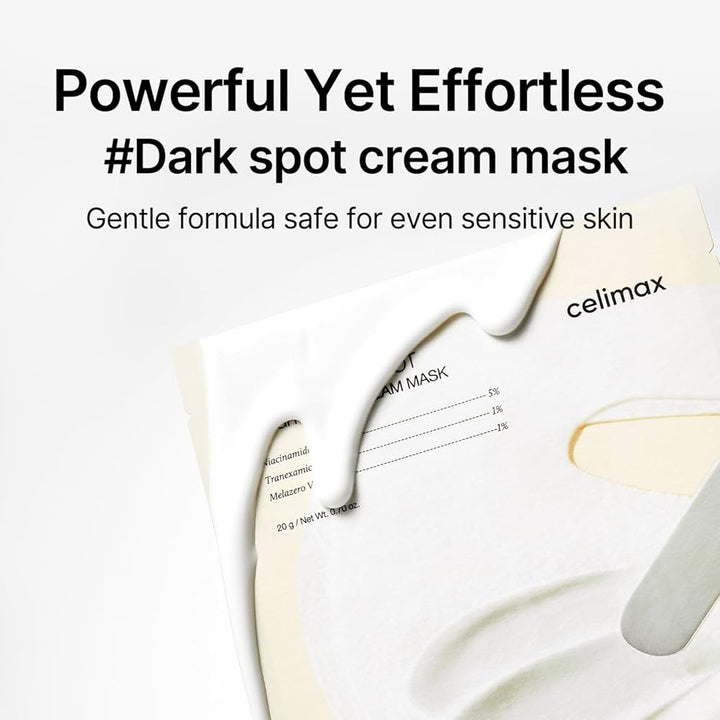 celimax Pore+Dark Spot Brightening Cream Mask 4ea Beta-Glucan, Ceramide, Hyaluronic Acid, Niacinamide, SKIN CARE, Face Masks