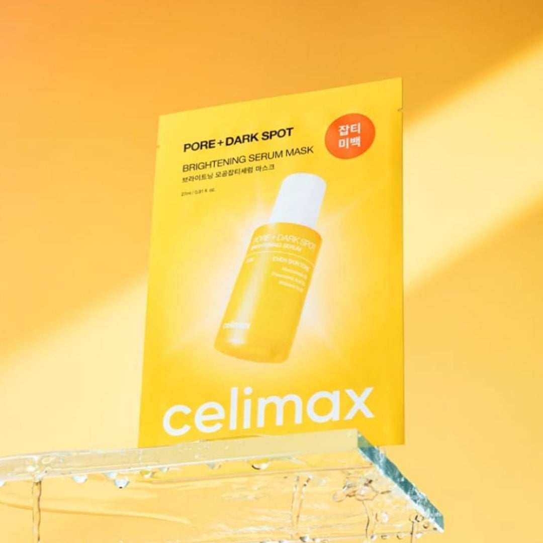 celimax Pore+ Dark Spot Brightening Serum Mask 10 sheets Glutathione, hyaluronic acid, new, Niacinamide, Tranexamic Acid, SKIN CARE, Face Masks