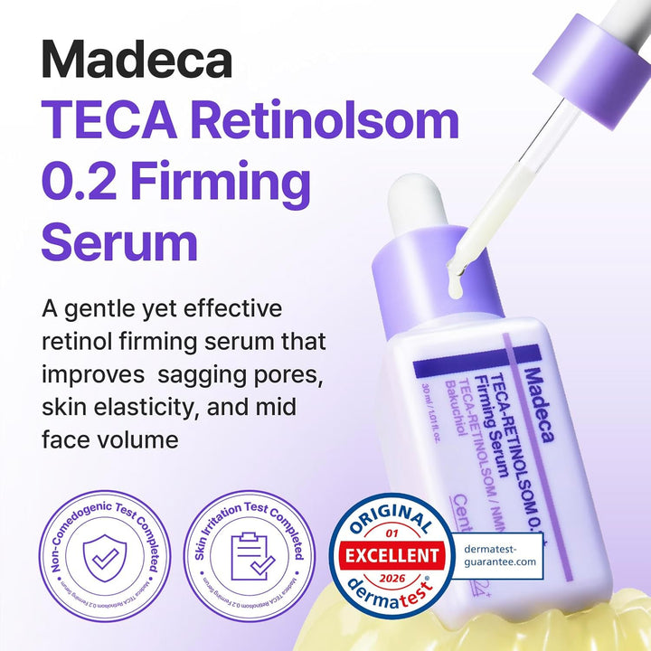 [Centellian24] Madeca TECA RETINOLSOM 0.2 Firming Serum 30ml Centellian, Centellian24-offer, Retinol, Serum, Skincare, SKIN CARE, Treatments, Serum & Essence