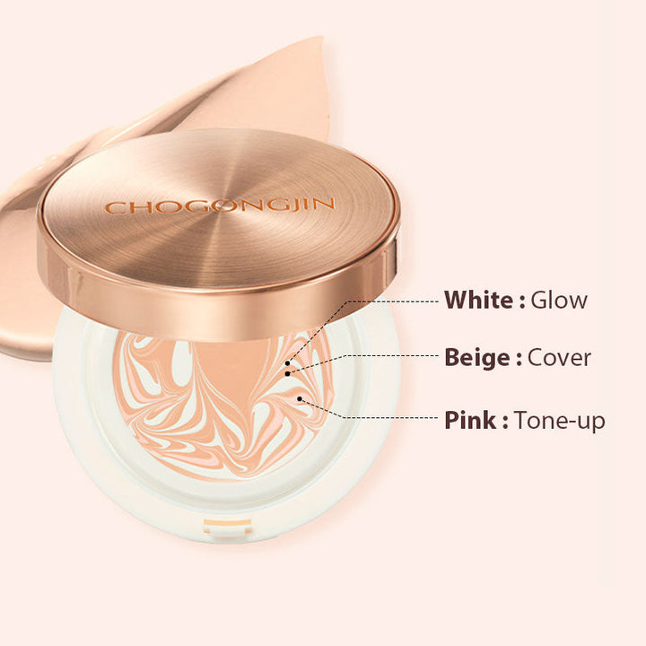 ChoGongJin Essence Pact Gongjin Herbal Skincare 15g SKIN CARE, Treatments, Serum & Essence, Korean Essence Pact, Radiant Base Makeup, Gongjin Skincare, Hydrating Foundation, Dewy Finish, Skin Tone Correction, K-beauty Face Makeup