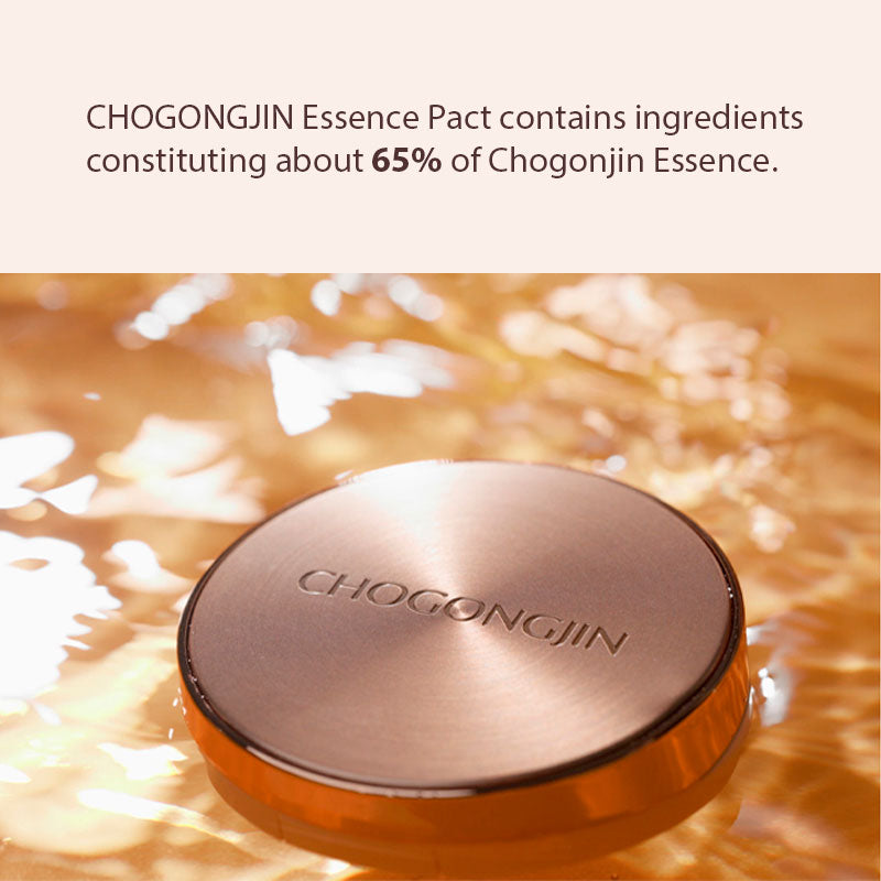 ChoGongJin Essence Pact Gongjin Herbal Skincare 15g SKIN CARE, Treatments, Serum & Essence, Korean Essence Pact, Radiant Base Makeup, Gongjin Skincare, Hydrating Foundation, Dewy Finish, Skin Tone Correction, K-beauty Face Makeup