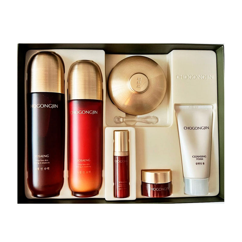 ChoGongJin Sosaeng Jin Skincare Set Firming Elasticity Set 3 SKIN CARE, Skincare Set, Korean Skincare Gift Set, Firming Skincare, Elasticity Support, Hydrating K-Beauty, Fermented Ingredients, Red Ginseng Skincare, Skin Barrier Care
