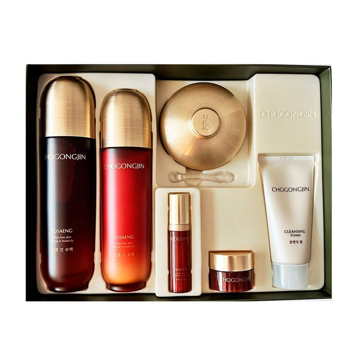 ChoGongJin Sosaeng Jin Skincare Set Firming Elasticity Set 3 SKIN CARE, Skincare Set, Korean Skincare Gift Set, Firming Skincare, Elasticity Support, Hydrating K-Beauty, Fermented Ingredients, Red Ginseng Skincare, Skin Barrier Care