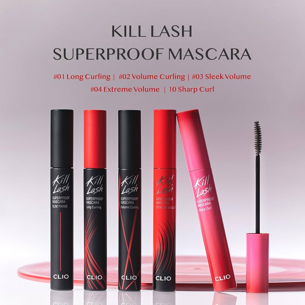 CLIO Kill Lash Superproof Mascara 7g - 3 Types to Choose Eye Makeup oceanbuy beauty markham toronto free ship USA asian korean skincare