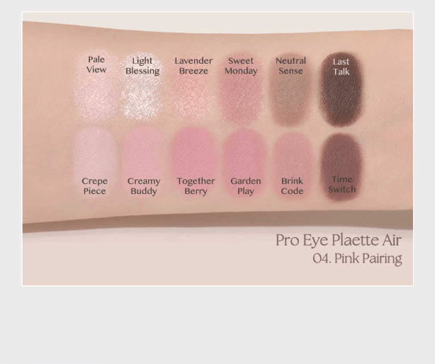 CLIO Pro Eye Palette Air 7.2g - 04 Pink Pairing Health & Beauty oceanbuy beauty markham toronto free ship USA asian korean skincare