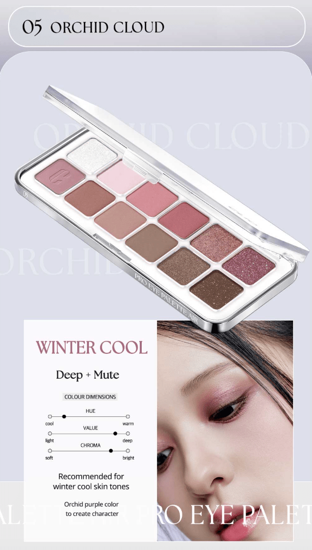 CLIO Pro Eye Palette Air 7.2g - 05 Orchid Cloud Health & Beauty oceanbuy beauty markham toronto free ship USA asian korean skincare