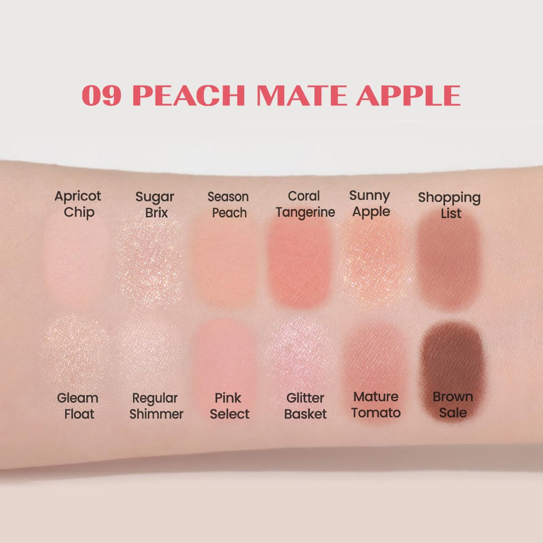 CLIO Pro Eye Palette Air 7.2g - 09 Peach Mate Apple Health & Beauty oceanbuy beauty markham toronto free ship USA asian korean skincare