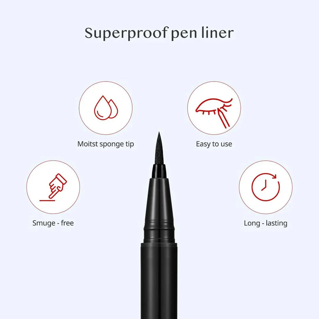 CLIO Superproof Pen Liner, Waterproof Liquid Eyeliner 0.55ml