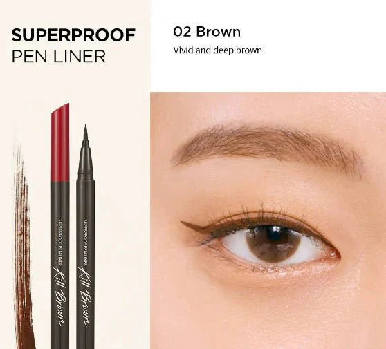 CLIO Superproof Pen Liner, Waterproof Liquid Eyeliner 0.55ml
