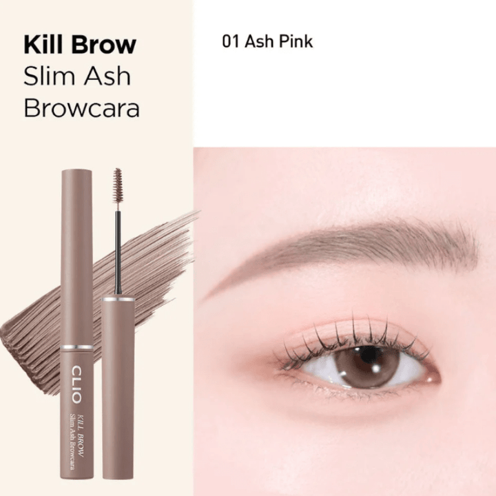 CLIO Kill Brow Slim Ash Mascara Ash - Toned Brow Finish 3g Eye Makeup 3