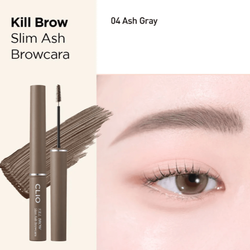 CLIO Kill Brow Slim Ash Mascara Ash - Toned Brow Finish 3g Eye Makeup 9