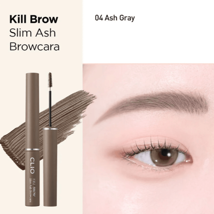 CLIO Kill Brow Slim Ash Mascara Ash - Toned Brow Finish 3g Eye Makeup 9