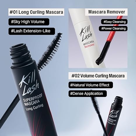 CLIO Kill Lash Superproof Mascara 01 Long Curling Remover & Mini Gift Set 2