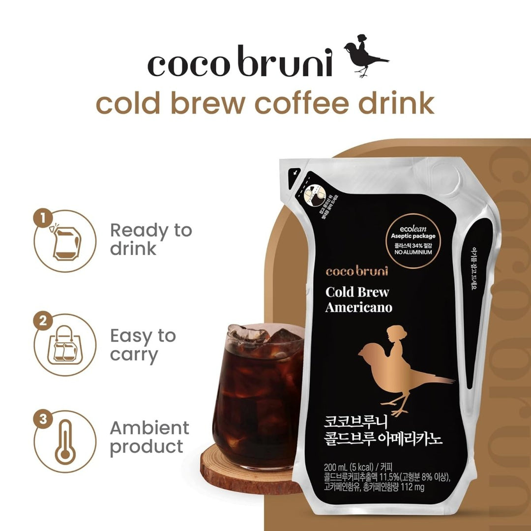 COCO BRUNI Cold Brew Americano 200ml (3 Pack) Food, Beverages & Tobacco oceanbuy.ca markham toronto free ship USA asian korean skincare