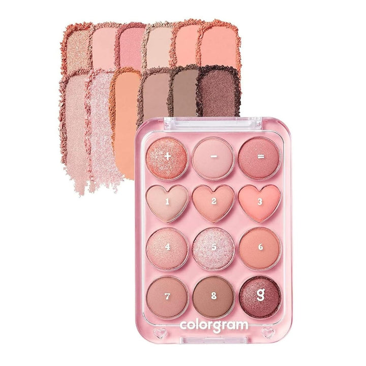 COLORGRAM Pin Point Eyeshadow Palette 9.9g - 01 Peach & Coral Health & Beauty oceanbuy.ca markham toronto free ship USA asian korean skincare