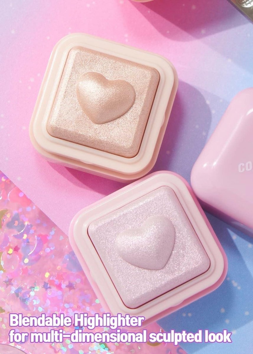 Colorgram Milk Bling Heartlighter Peach Coral Shimmer 1pc 6