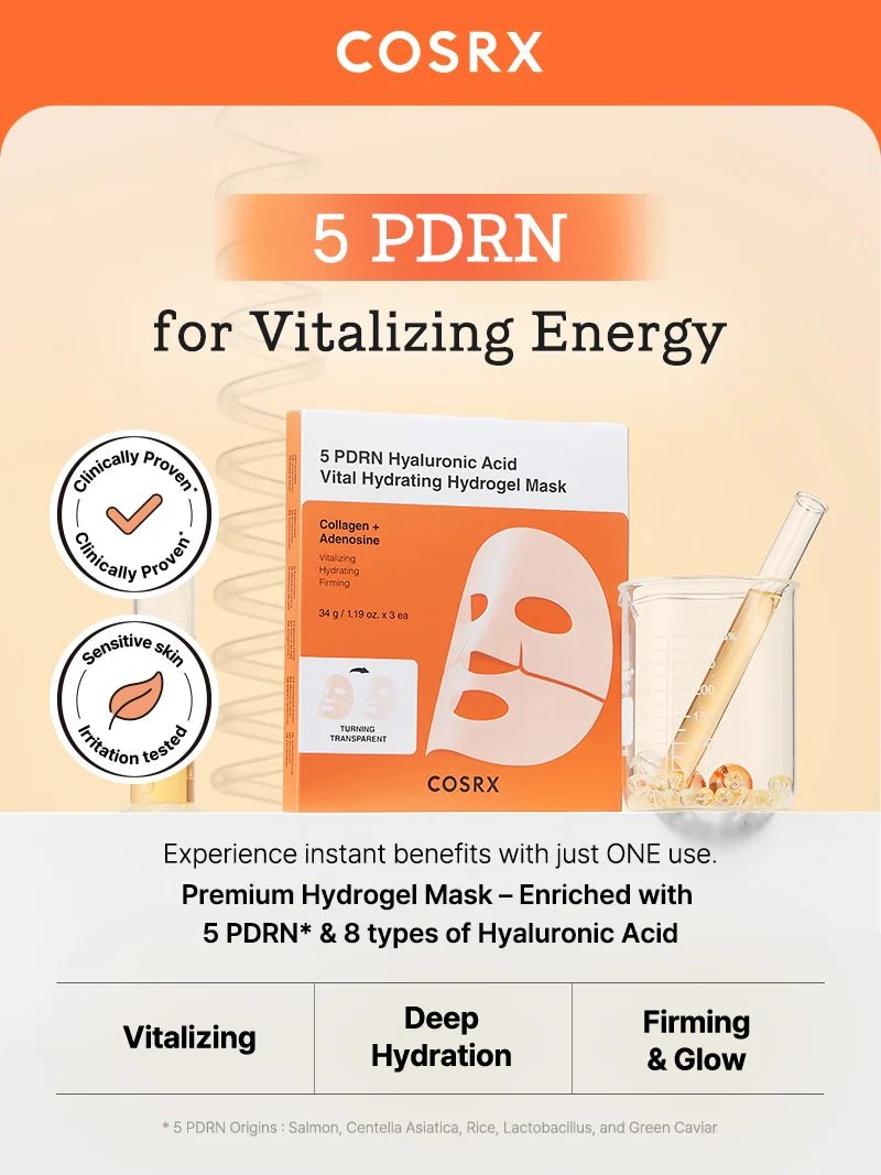 COSRX 5 PDRN Hyaluronic Acid Vital Hydrating Hydrogel Mask 4