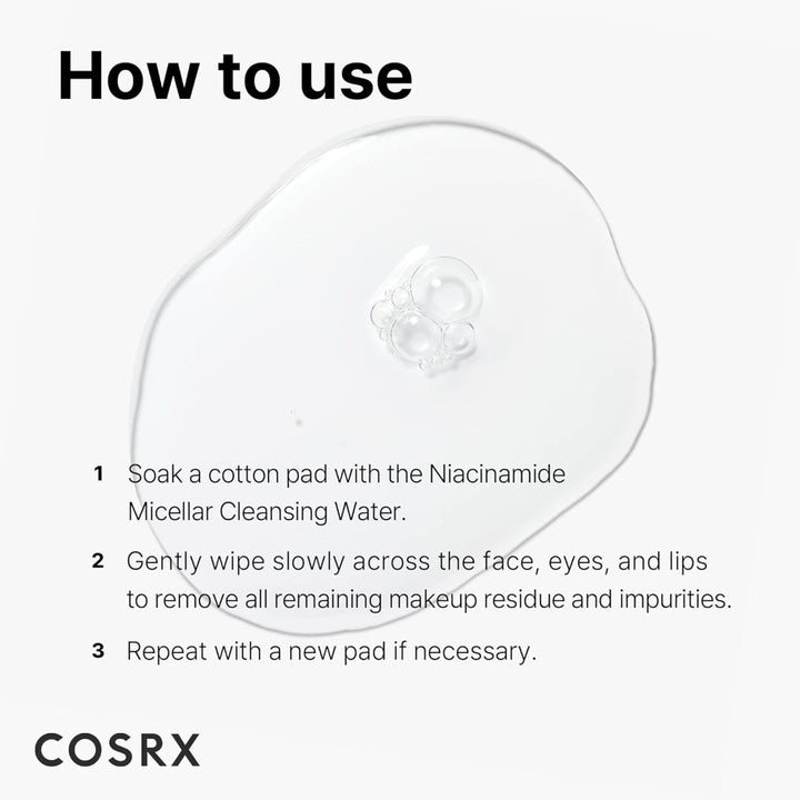COSRX Low PH Niacinamide Micellar Cleansing Water 400ml Health & Beauty 8