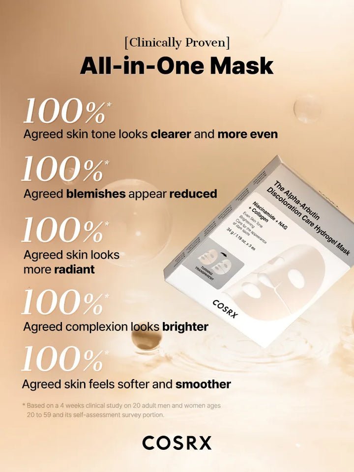 COSRX The Alpha-Arbutin Discoloration Care Hydrogel Mask 5