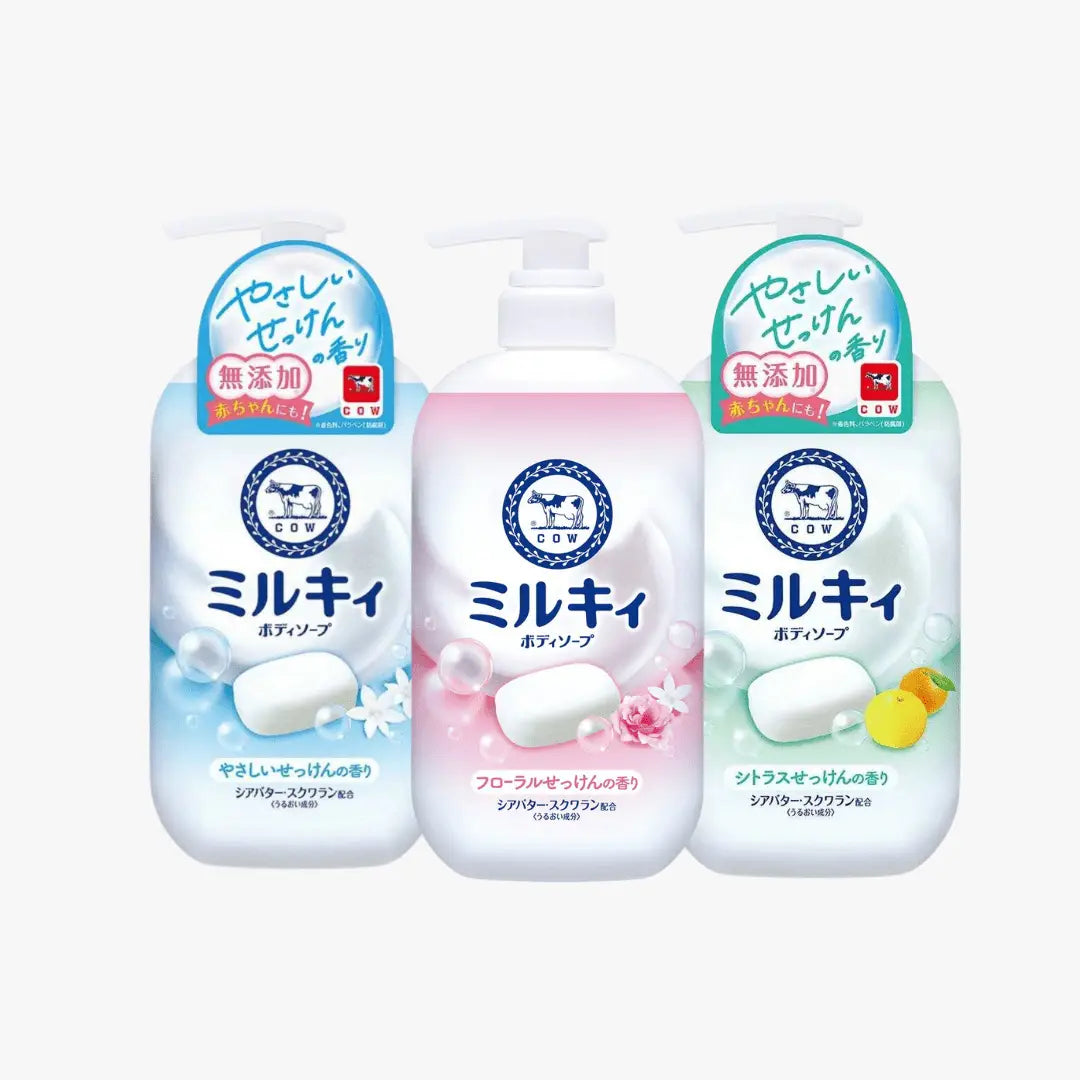 COW Brand Bouncia Milky Body Soap Creamy Hydrating Body Wash 500ml