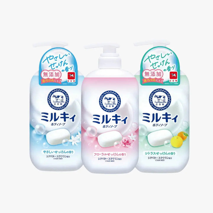 COW Brand Bouncia Milky Body Soap Creamy Hydrating Body Wash 500ml
