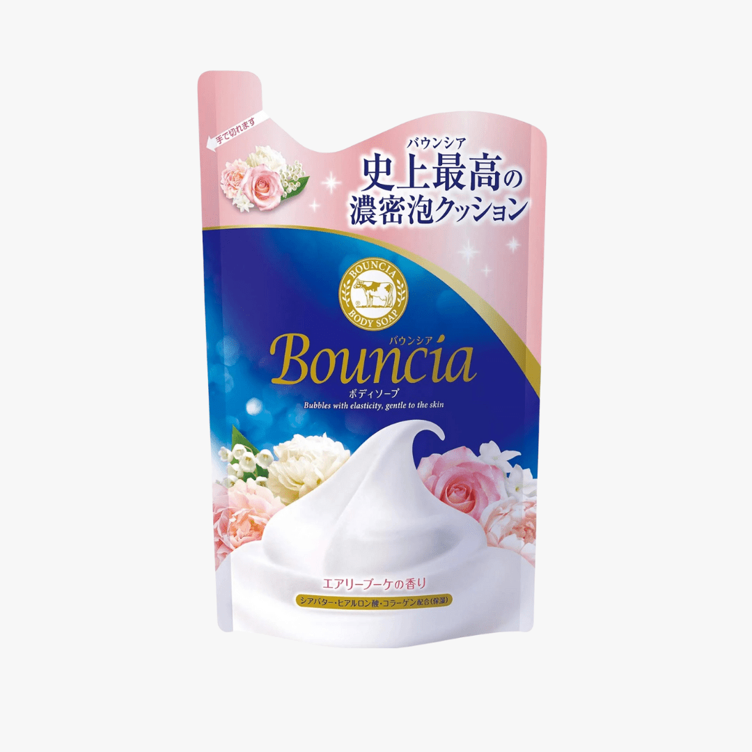 Cow Brand Bouncia Body Soap Airy Bouquet Refill Foaming Body Wash 360ml