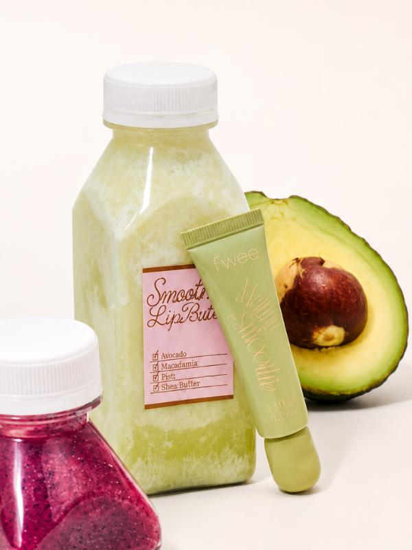 fwee Melting Smoothie Tinted Lip Balm Avocado Coconut block, MAKEUP, Lips, Lip Balm