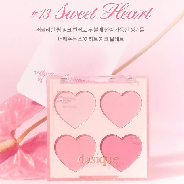 DASIQUE Blending Mood Cheek Sweet Heart Collection 9g - #13 Sweet Heart Health & Beauty oceanbuy beauty markham toronto free ship USA asian korean skincare