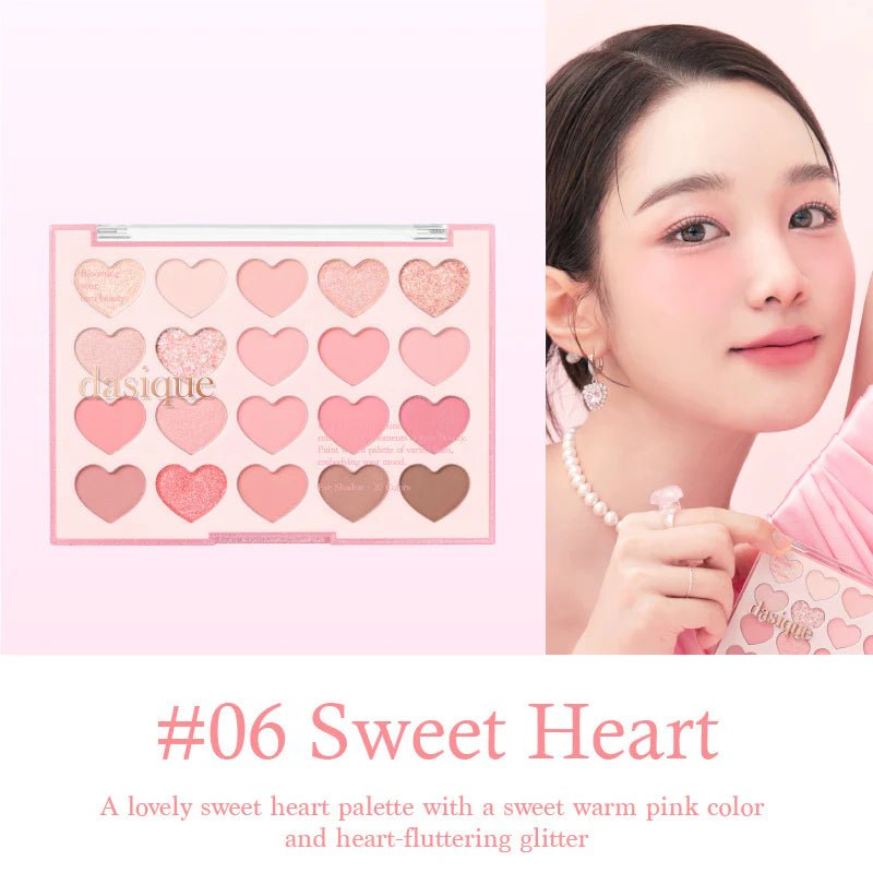 DASIQUE Mood Shadow Palette Sweet Heart Collection 10.5g - 06 Sweet Heart Health & Beauty oceanbuy beauty markham toronto free ship USA asian korean skincare