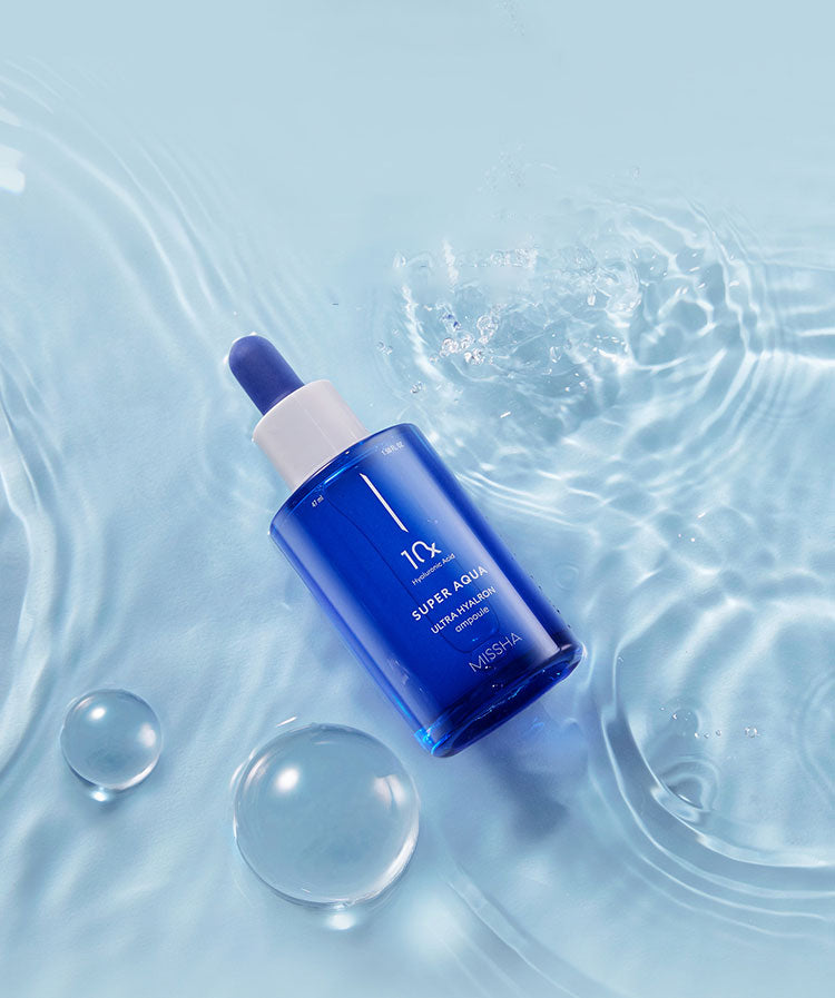 MISSHA Super Aqua Ultra Hyalron Ampoule 10X Hydrating 47ml SKIN CARE, Treatments, Serum & Essence, Korean Hydrating Ampoule, Hyaluronic Acid Serum, Deep Skin Moisture, Skin Barrier Support, Dewy Complexion, Plumping Skincare