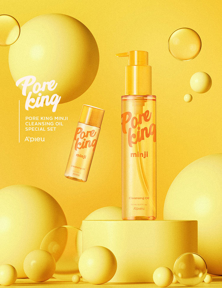 APIEU Pore King Minji Cleansing Oil Pore Cleansing 150ml SKIN CARE, Cleansers, Make Removers, Korean cleansing oil, Pore cleansing, Makeup remover oil, Soybean oil skincare, Hydrating cleanser, Skin barrier support, K-beauty oil cleanser