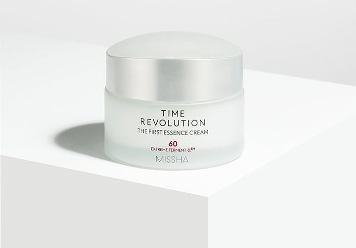 MISSHA Time Revolution The First Essence Cream Revitalizing Moisturizer 50ml SKIN CARE, Treatments, Serum & Essence, K-beauty Hydrating Cream, MISSHA Essence Cream, Saccharomyces Ferment, Niacinamide Skincare, Uneven Skin Tone Care, Skin Barrier Support, Korean Facial Moisturizer