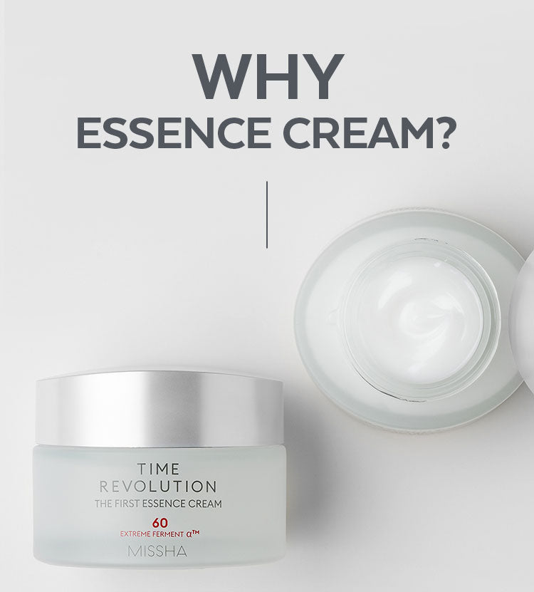 MISSHA Time Revolution The First Essence Cream Revitalizing Moisturizer 50ml SKIN CARE, Treatments, Serum & Essence, K-beauty Hydrating Cream, MISSHA Essence Cream, Saccharomyces Ferment, Niacinamide Skincare, Uneven Skin Tone Care, Skin Barrier Support, Korean Facial Moisturizer
