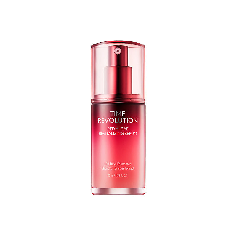 MISSHA Time Revolution Revitalizing Serum (Red Algae) 40ml SKIN CARE, Treatments, Serum & Essence, Red Algae Serum, Korean Hydrating Serum, Skin Barrier Support, Hydrolyzed Collagen, Radiant Complexion, Skin Elasticity, K-beauty Skincare