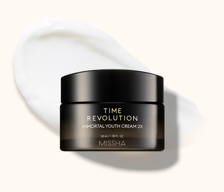 MISSHA Time Revolution Immortal Youth Cream 2X Skin Elasticity 50ml SKIN CARE, Treatments, Serum & Essence, Korean Moisturizer, Chaga Mushroom, Reishi Mushroom, Birch Juice Skincare, Skin Elasticity, Hydrating Cream, Skin Barrier Support