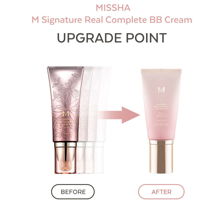 MISSHA Signature Real Complete BB Cream Ex Camellia Essence 45g MAKEUP, Face, BB Cream & Cushion, Korean BB Cream, Base Makeup, Camellia Essence, Hydrating Coverage, Niacinamide Skincare, Dewy Finish, Even Skin Tone