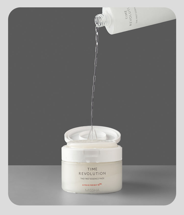 MISSHA Time Revolution The First Essence Pad Texture Hydration 250ml (75pads) SKIN CARE, Treatments, Serum & Essence, Korean Essence Pad, Hydrating Toner Pad, Gentle Exfoliator, Skin Texture Refinement, Niacinamide Skincare, Yeast Ferment Essence, K-Beauty Mask Pads